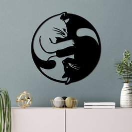 Wallity Accesorio decorativo de pared de metal Negro 54 x 56 cm